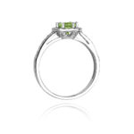 Inel Aur 14k cu Peridot 0.60 ct si Diamante 0.20 ct - Imagine 7
