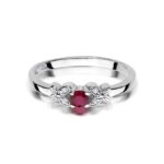 Inel Aur 14k cu Rubin 0.15 ct - Imagine 6