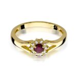 Inel Aur 14k cu Rubin 0.15 ct - Imagine 2