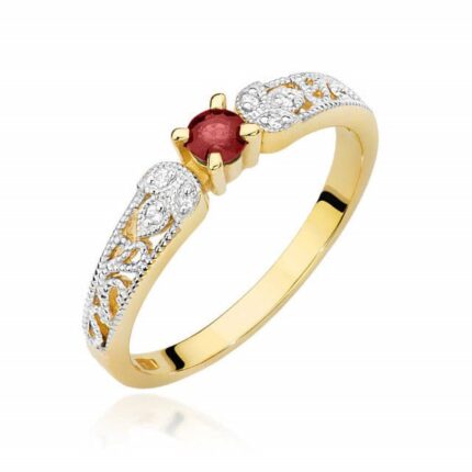 Inel Aur 14k cu Rubin 0.15 ct