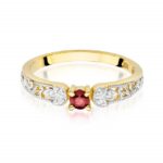 Inel Aur 14k cu Rubin 0.15 ct - Imagine 2