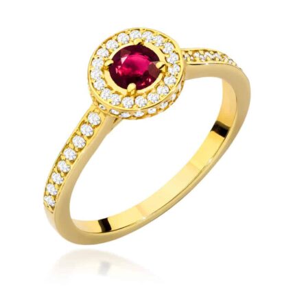 Inel Aur 14k cu Rubin 0.35 ct