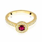 Inel Aur 14k cu Rubin 0.35 ct - Imagine 2