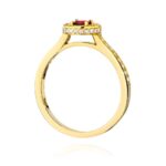 Inel Aur 14k cu Rubin 0.35 ct - Imagine 3