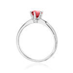 Inel Aur 14K cu Rubin 0.60 ct si Diamante 0.04 ct - Imagine 6