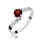 Inel Aur 14K cu Rubin 0.60 ct si Diamante 0.05 ct - Imagine 5