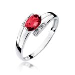 Inel Aur 14K cu Rubin 0.60 ct si Diamante 0.05 ct - Imagine 4