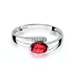Inel Aur 14K cu Rubin 0.60 ct si Diamante 0.05 ct - Imagine 5