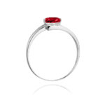 Inel Aur 14K cu Rubin 0.60 ct si Diamante 0.05 ct - Imagine 6