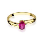 Inel Aur 14k cu Rubin 0.60 ct - Imagine 2