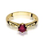 Inel Aur 14k cu Rubin 0.60 ct - Imagine 2