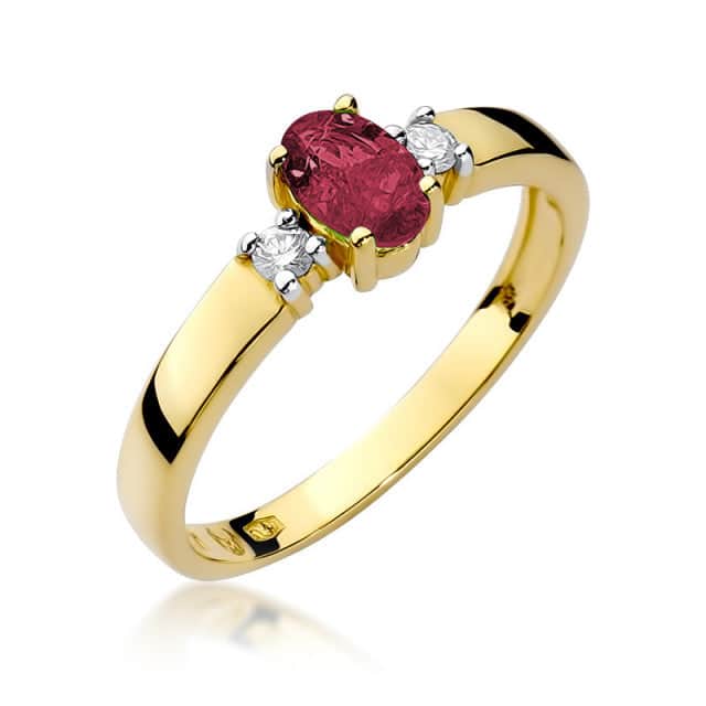 inel-aur-14k-cu-rubin-0-60-ct_6902773.jpg Inel Aur 14K cu Rubin 0.60 ct si Diamante 0.08 ct - Imagine 1