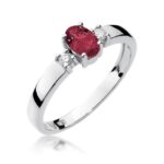 Inel Aur 14K cu Rubin 0.60 ct si Diamante 0.08 ct - Imagine 5