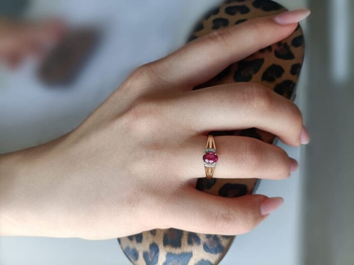 Inel Aur 14K cu Rubin 0.60 ct - Imagine 9