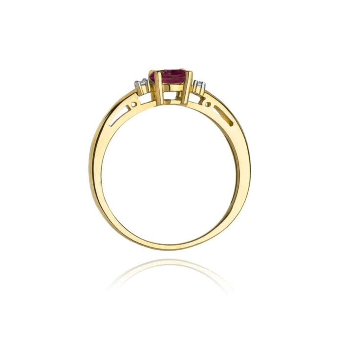 Inel Aur 14k cu Rubin 0.70 ct - Imagine 3