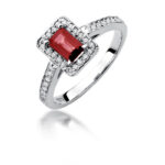 Inel Aur 14k cu Rubin 0.80 ct si Diamante 0.22 ct - Imagine 4