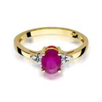 Inel Aur 14k cu Rubin 1.0 ct - Imagine 2