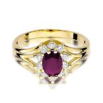 Inel Aur 14k cu Rubin 1.00 ct - Imagine 2
