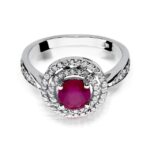 Inel Aur 14k cu Rubin 1.20 ct si Diamante 0.38 ct - Imagine 6