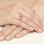Inel Aur 14k cu Rubin 1.20 ct si Diamante 0.38 ct - Imagine 4