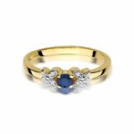 Inel Aur 14k cu Safir 0.15 ct - Imagine 2