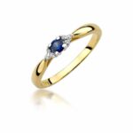 Inel Aur 14k cu Safir 0.15 ct