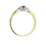 Inel Aur 14k cu Safir 0.15 ct - Imagine 3