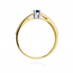 Inel Aur 14k cu Safir 0.15 ct - Imagine 3