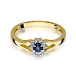 Inel Aur 14k cu Safir 0.15 ct - Imagine 2