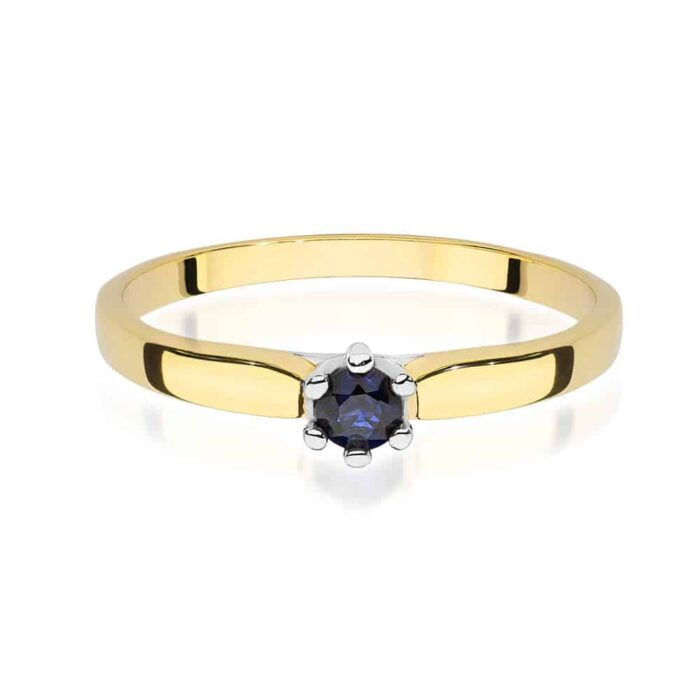 Inel Aur 14k cu Safir 0.15 ct - Imagine 2