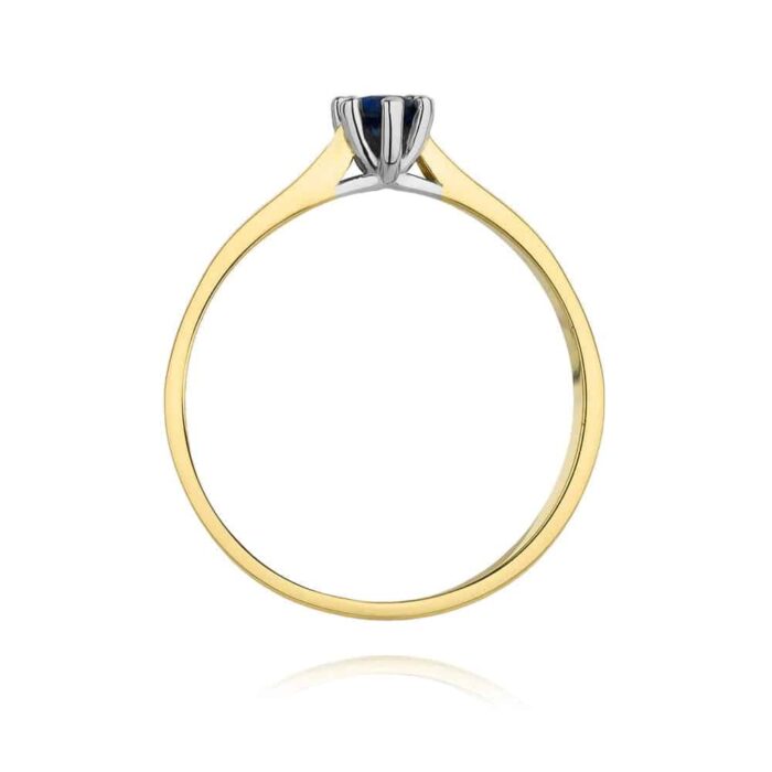Inel Aur 14k cu Safir 0.15 ct - Imagine 3