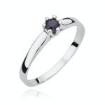 Inel Aur 14k cu Safir 0.15 ct - Imagine 5