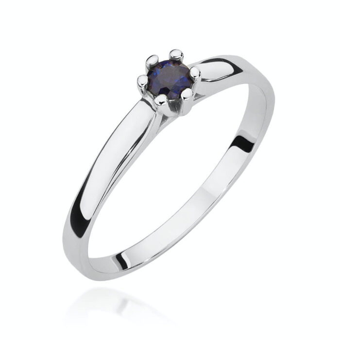 Inel Aur 14k cu Safir 0.15 ct - Imagine 5