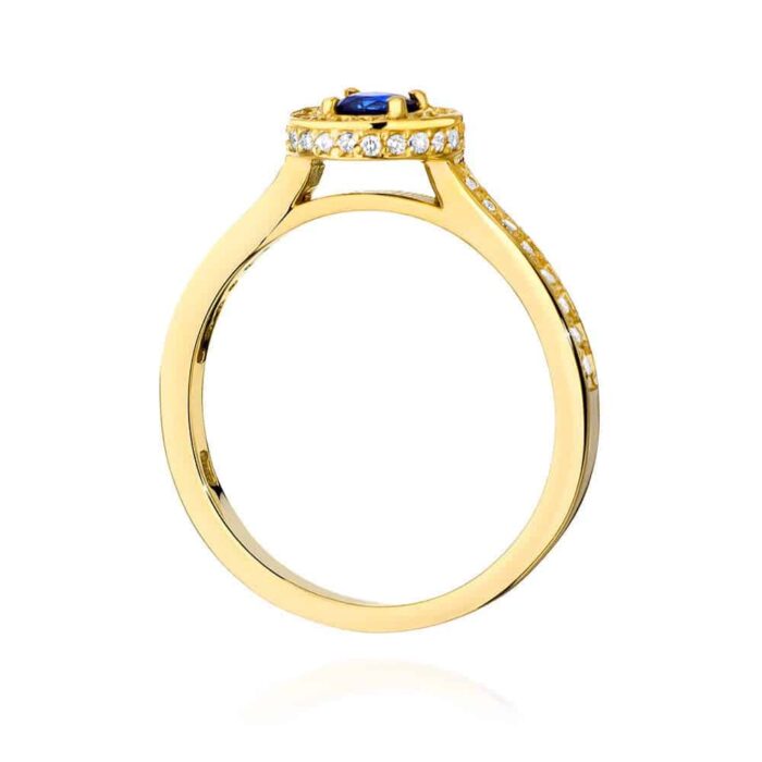 Inel Aur 14k cu Safir 0.30 ct - Imagine 3