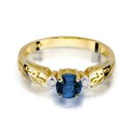 Inel Aur 14K cu Safir 0.50 ct - Imagine 2