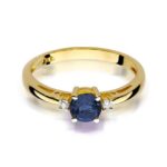 Inel Aur 14K cu Safir 0.50ct - Imagine 2