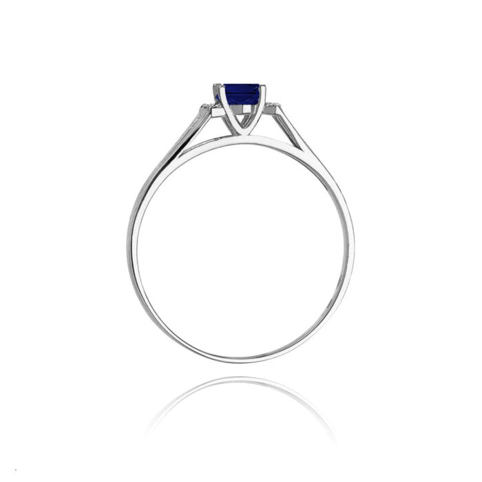 Inel Aur 14K cu Safir 0.70 ct si Diamante 0.05 ct - Imagine 6