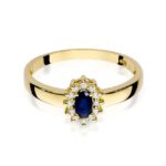 Inel Aur 14K cu Safir 0.30 ct - Imagine 2