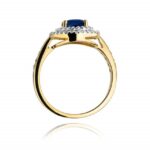 Inel Aur 14k cu Safir 1.00 ct si Diamante 0.38 ct - Imagine 3
