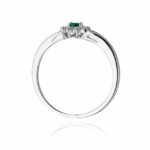 Inel Aur 14K cu Smarald 0.10 ct si Diamante 0.09 ct - Imagine 6