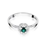 Inel Aur 14K cu Smarald 0.15 ct si Diamante 0.08 ct - Imagine 6