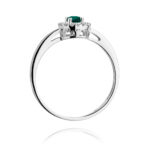 Inel Aur 14K cu Smarald 0.15 ct si Diamante 0.08 ct - Imagine 7