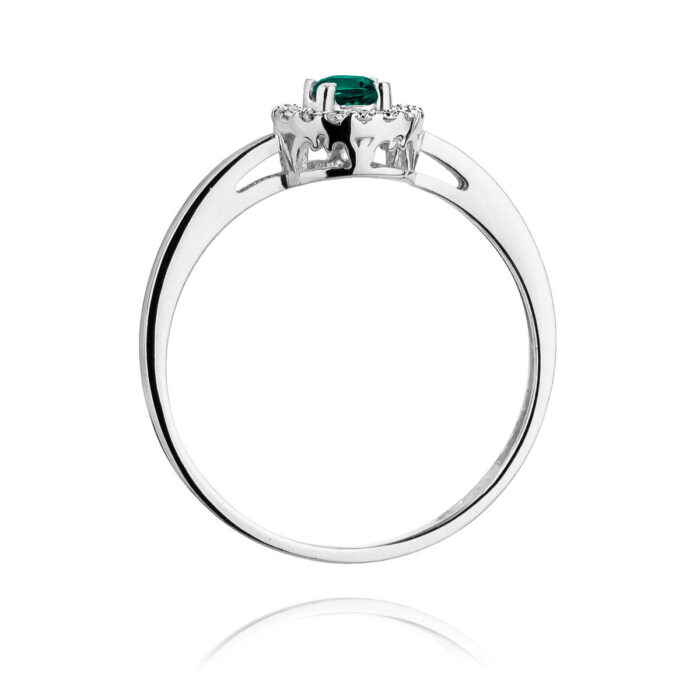 Inel Aur 14K cu Smarald 0.15 ct si Diamante 0.08 ct - Imagine 7