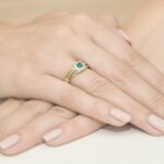 Inel Aur 14K cu Smarald 0.15 ct - Imagine 4
