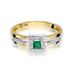 Inel Aur 14K cu Smarald 0.15 ct - Imagine 2