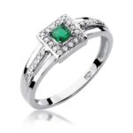 Inel Aur 14K cu Smarald 0.15 ct - Imagine 5