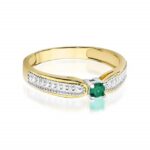 Inel Aur 14K cu Smarald 0.15 ct - Imagine 2