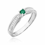 Inel Aur 14K cu Smarald 0.15 ct - Imagine 5