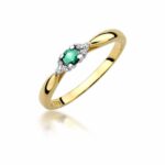Inel Aur 14K cu Smarald 0.15 ct