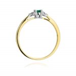 Inel Aur 14K cu Smarald 0.15 ct - Imagine 3